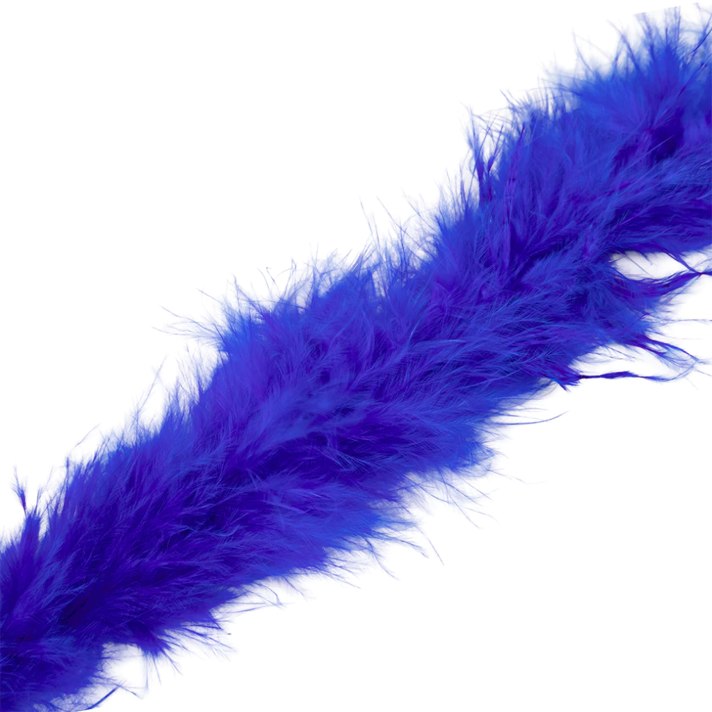 Boa de plumas azúl x 2mt.