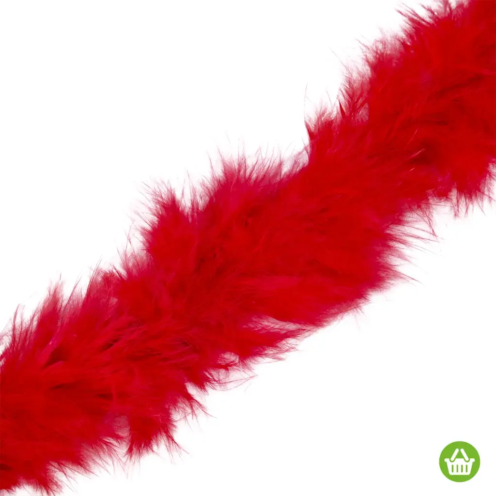 Boa de plumas rojo x 2mt.