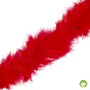 Boa de plumas rojo x 2mt.