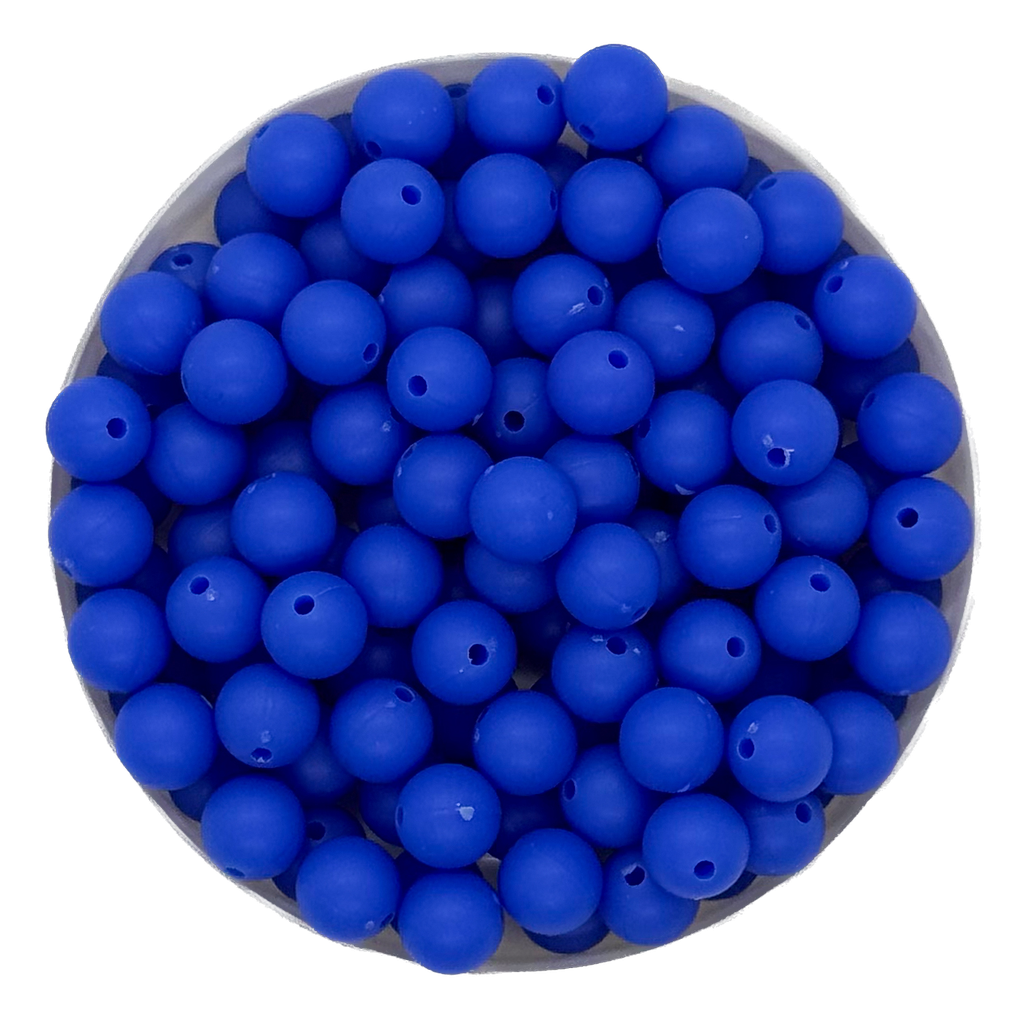 Bolita acrílico engomada azúl 6mm x 10g