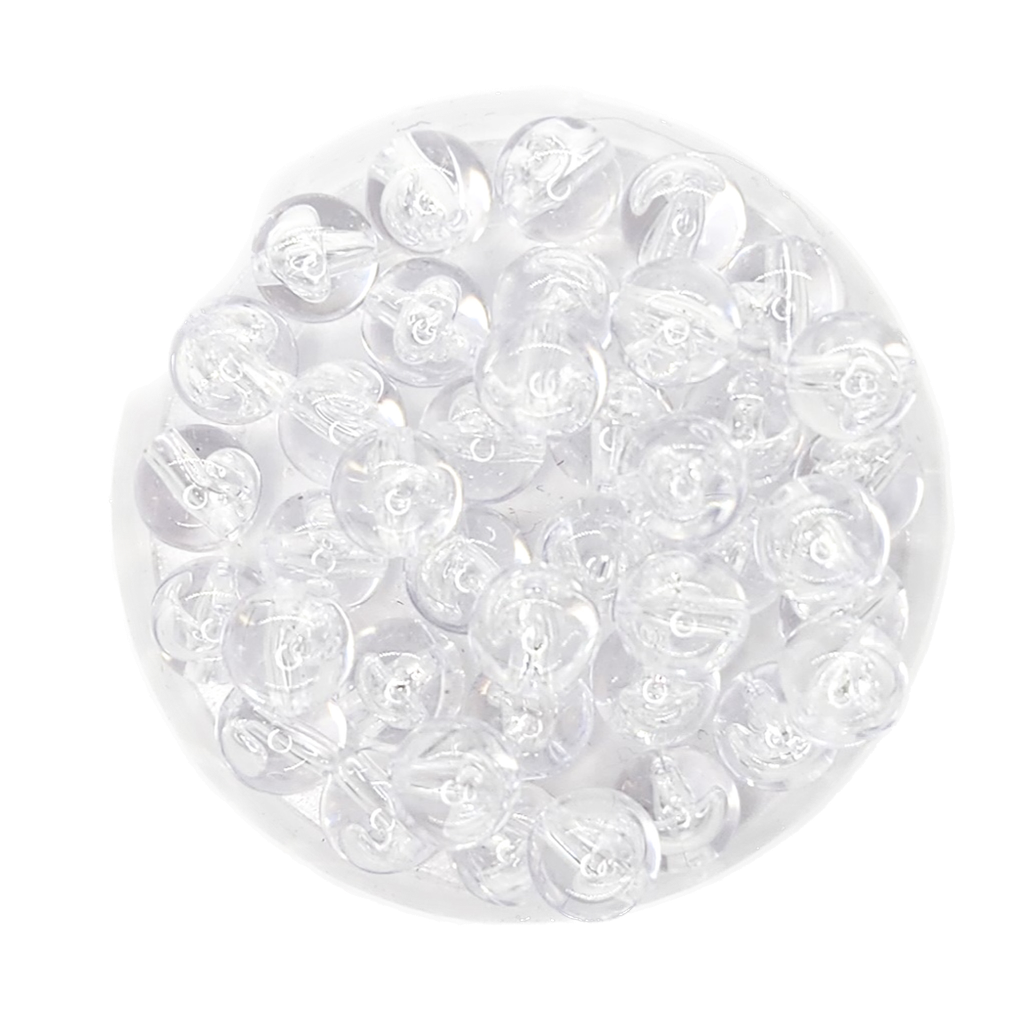  Bolita acrílico lisa transparente 8mm x 10g