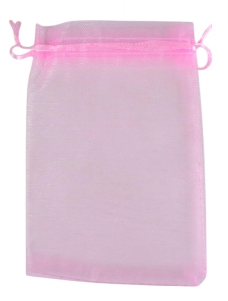 Bolsita de organza 12x8cm rosa chicle x 10un
