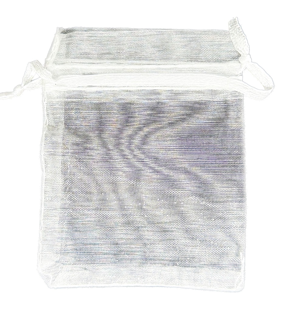 Bolsita de organza 8x6cm blanca x 10un.