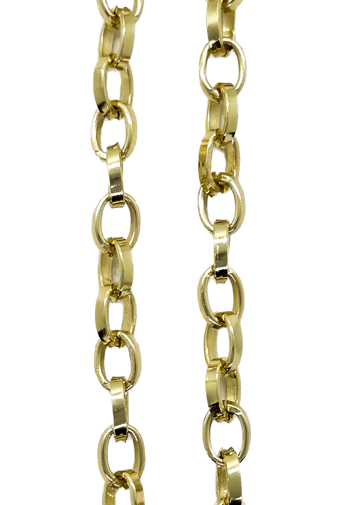 Cadena aluminio dorada N°6 x 1mt