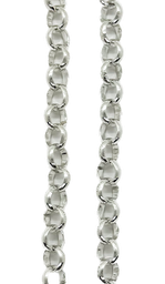 Cadena aluminio plata rolo N°13 x 1mt