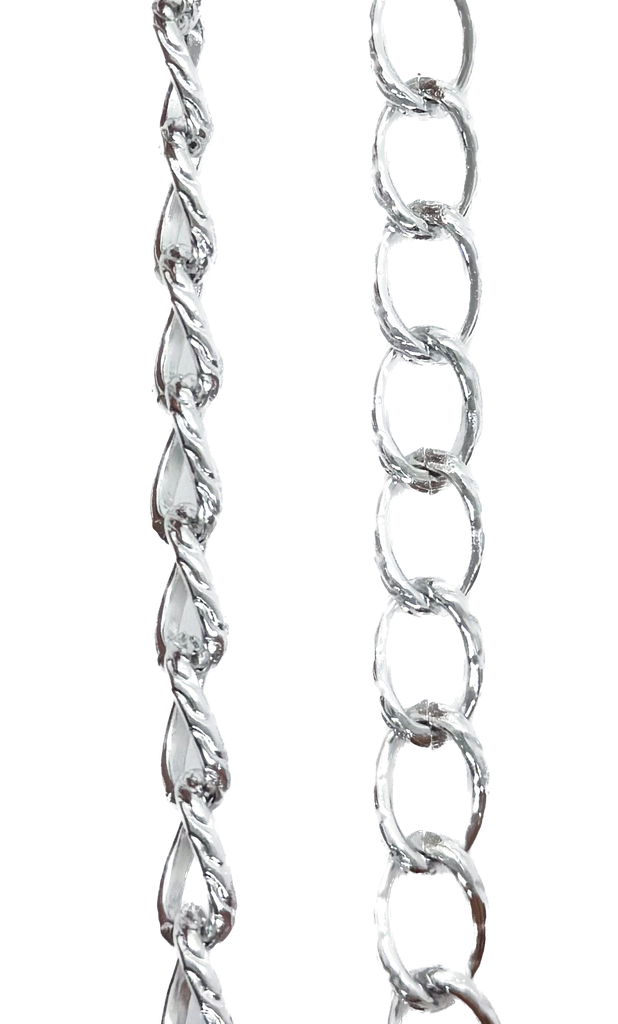 Cadena aluminio plata N°11 x 1mt