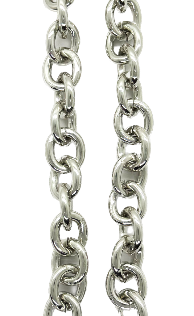 Cadena aluminio plata N°3x 1mt 