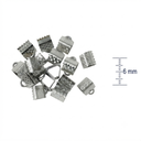 Cocodrilo metal plateado 6mm x 10g.