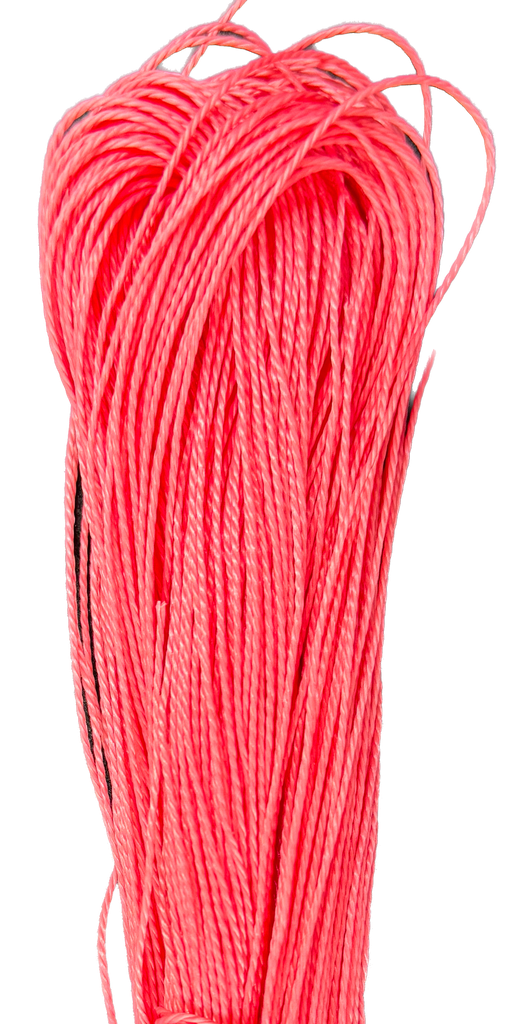 Cordón encerado 1mm coral x 10 mts.