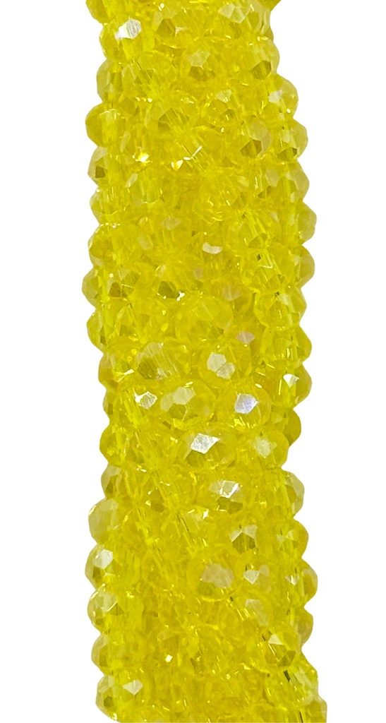 Cristal de roca 4 mm amarillo claro tornasol transparente