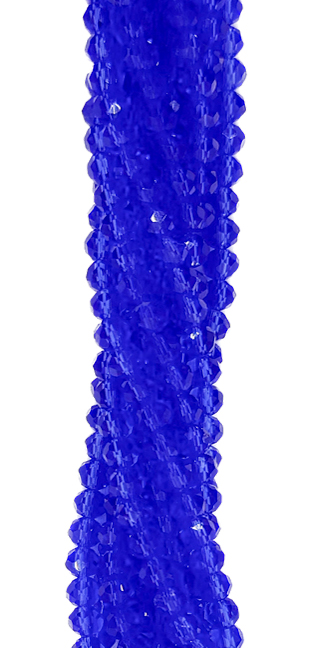 Cristal de roca 4mm azúl transparente