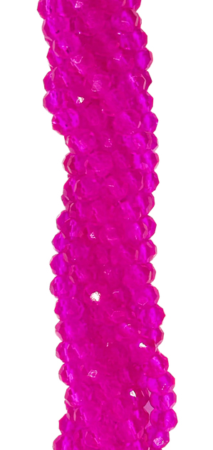 Cristal de roca 4mm fucsia transparente (GC)