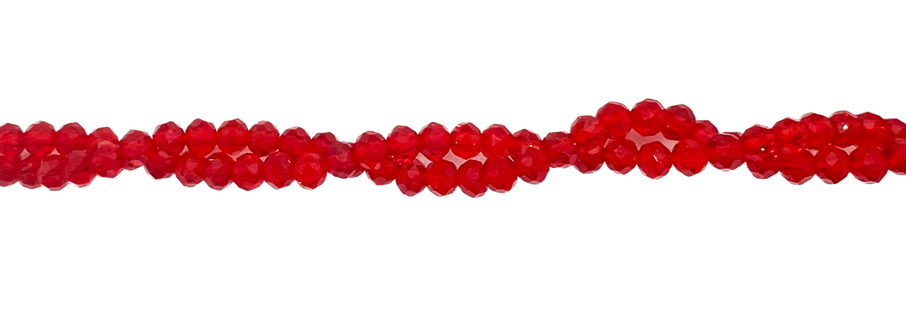 Cristal de roca 4mm rojo transparente (GD)