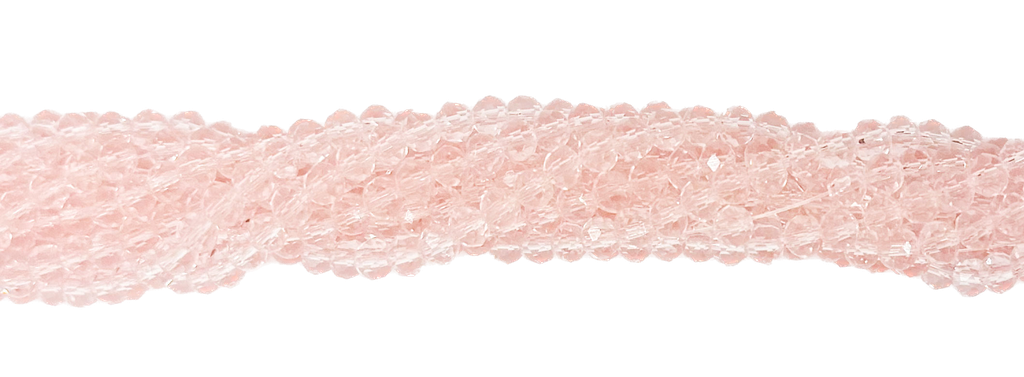 Cristal de roca 4mm rosa claro transparente tornasol (GF)