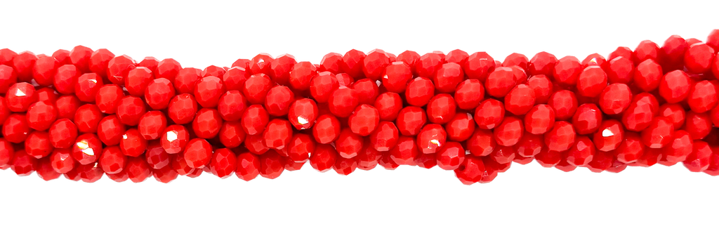 Cristal de roca 6mm rojo opaco