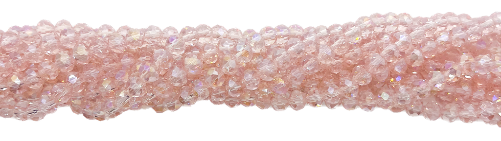 Cristal de roca 6mm rosa transp. tornasol