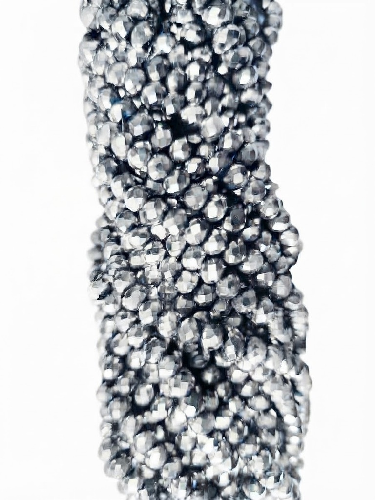 Cristal de roca 6mm plateado metalizado (GC)