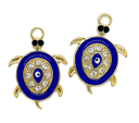 Dije fundición dorado tortuga (1) c/strass x 2 un. 