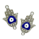 Dije fundición manito hamsa c/strass x 2 un. (1)