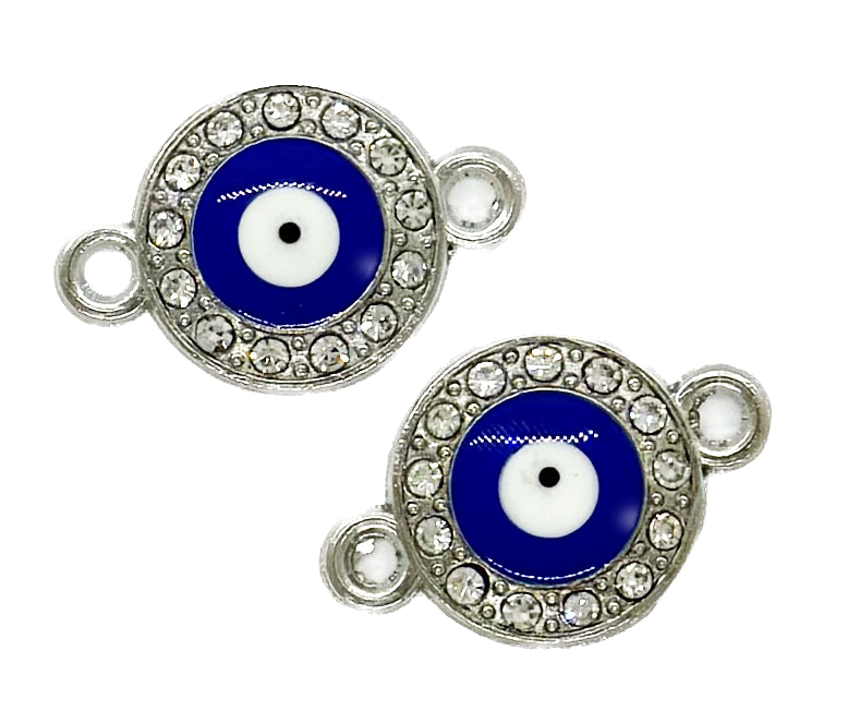 Dije fundición ojo turco c/strass x 1 un. (1)