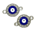 Dije fundición ojo turco c/strass x 2 un. (1)
