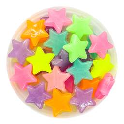 Estrellas luminosas fluorescentes multicolor x 10 gr.