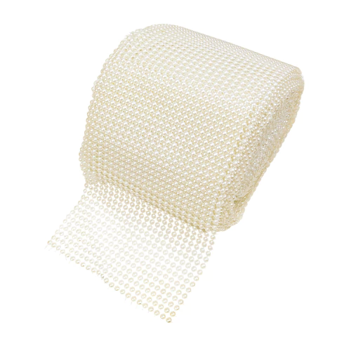 Falso strass c/forma media perla x 1mt.