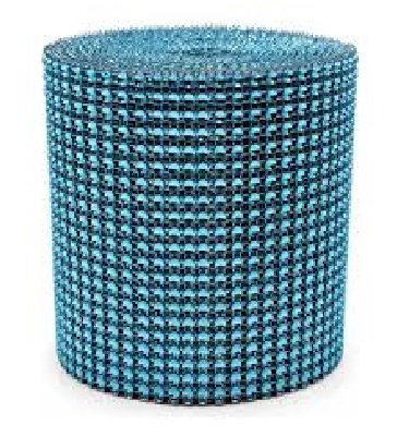 Falso strass celeste 24 líneas x 1mt.