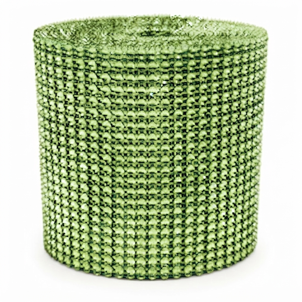 Falso strass verde claro 24 líneas x 1mt.