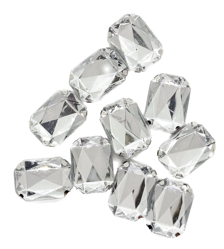 [11029] Gema engarzada rectangular plata 13x18 mm x 10un.