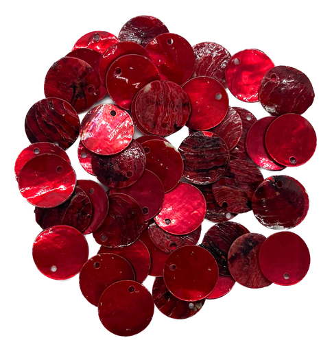 [11144] Lentejuela nacar rojo 15mm x 50un.