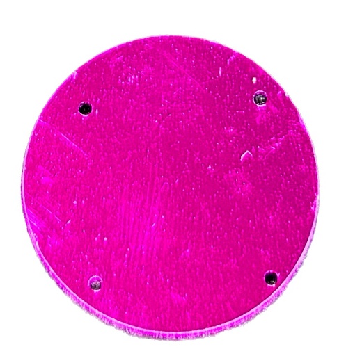 Lentejuelón 4 hojales 30mm fucsia 