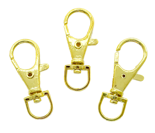 [10094] Mosquetón hierro dorado pase 10mm x 2 U