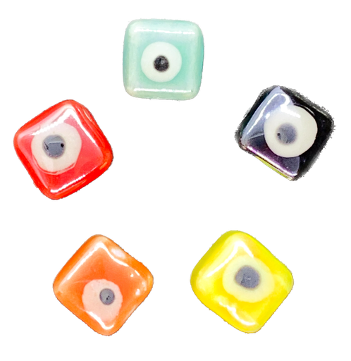 [10201] Ojos turcos cerámica cuadrados multicolor 8x8 x 5un.