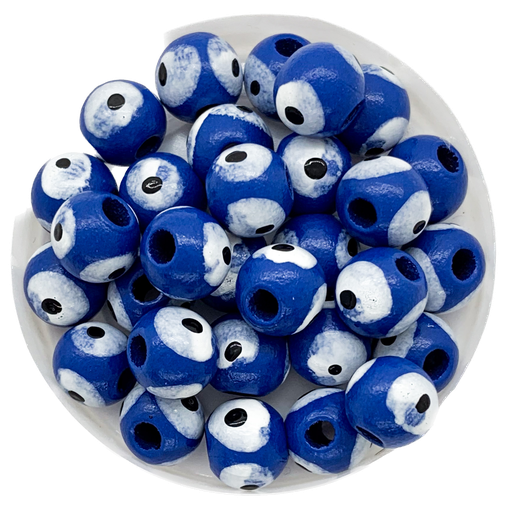 [11487] Ojos turcos madera azúl 10mm x 10un.