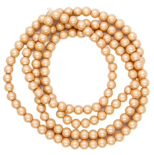 [11255] Perla vidrio satinada 6mm beige