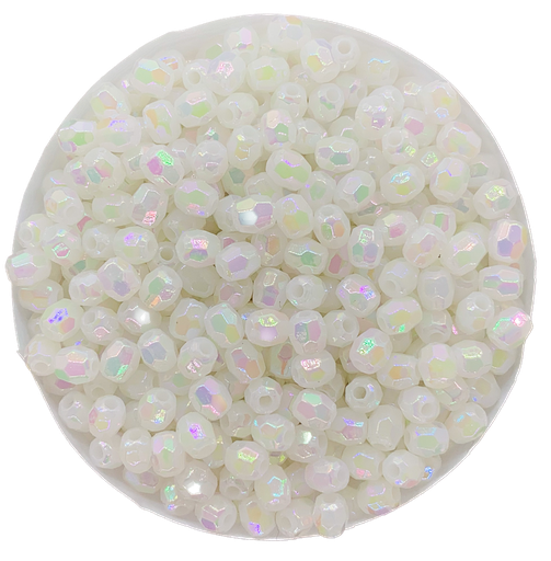 [10212] Perla opaca AB hex. blanco 4mm x 10gr.