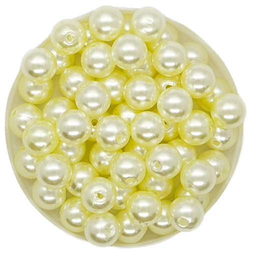 [11265] Perla plást. perlada beige 8mm x 10g