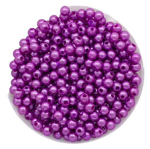 [11261] Perla plást. perlada lila 4mm x 10g