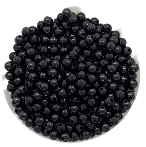 [11261] Perla plást. perlada negro 4mm x 10g
