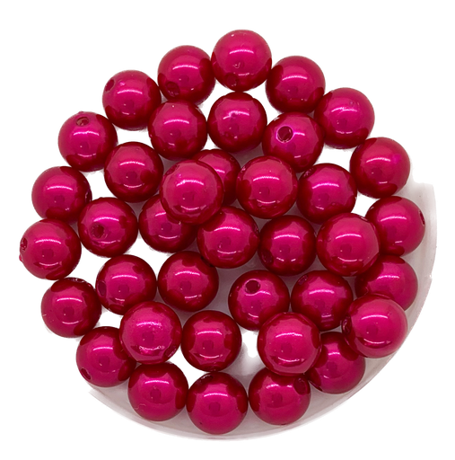 [11265] Perla plást. perlada rojo 8mm x 10g