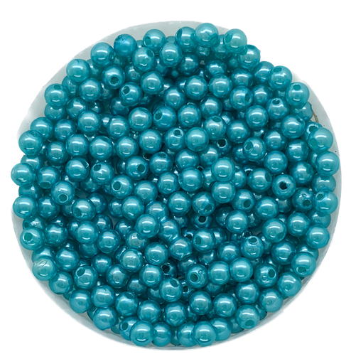 [11261] Perla plást. perlada turquesa 4mm x 10g