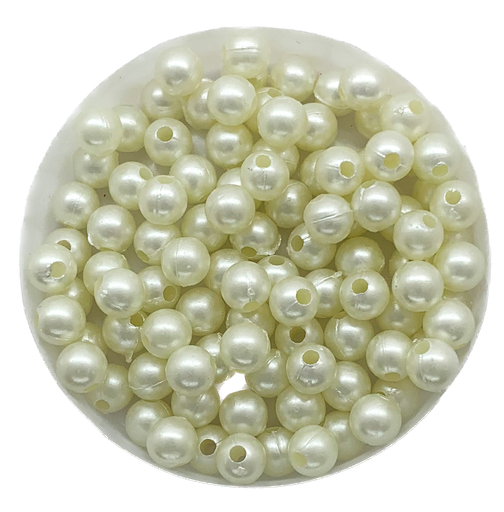 [11741] Perla plástica perlada beige 6mm x 10gr