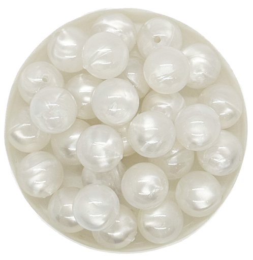 [11368] Perla plástica perlada marmolada 10mm x 10gr.