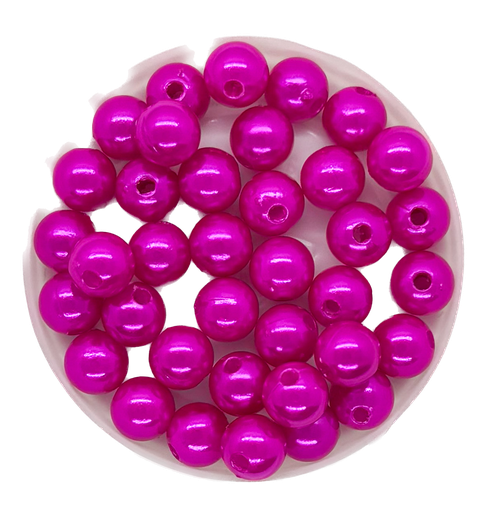 [11742] Perla plástica perlada fucsia osc. 8mm x 10g