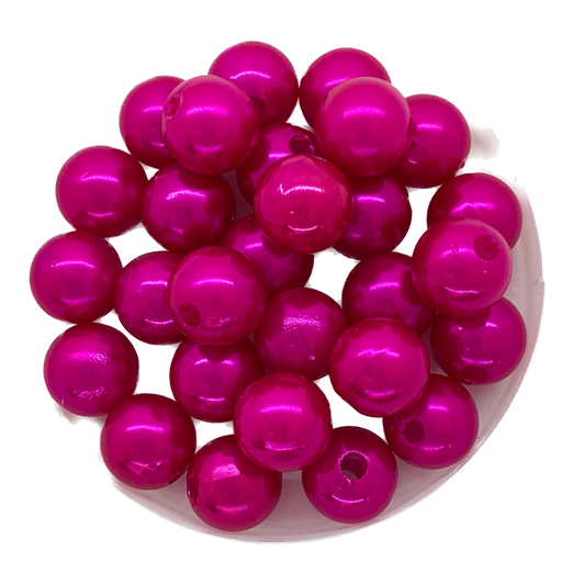 [11300] Perla plástica perlada magenta 10mm x 20g