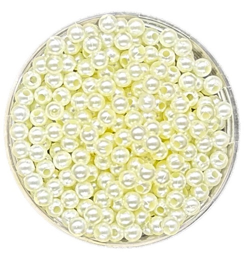 [10521] Perla plástica perlada natural 4mm x 10gr.