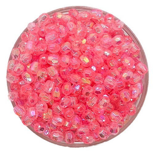 [10212] Perla transparente AB hex. rosa bebé 4mm x 10gr.