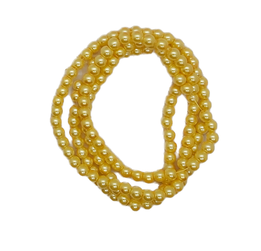 [11255] Perla vidrio perlada 6mm amarillo