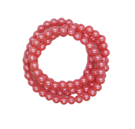 [11255] Perla vidrio perlada 8mm salmón